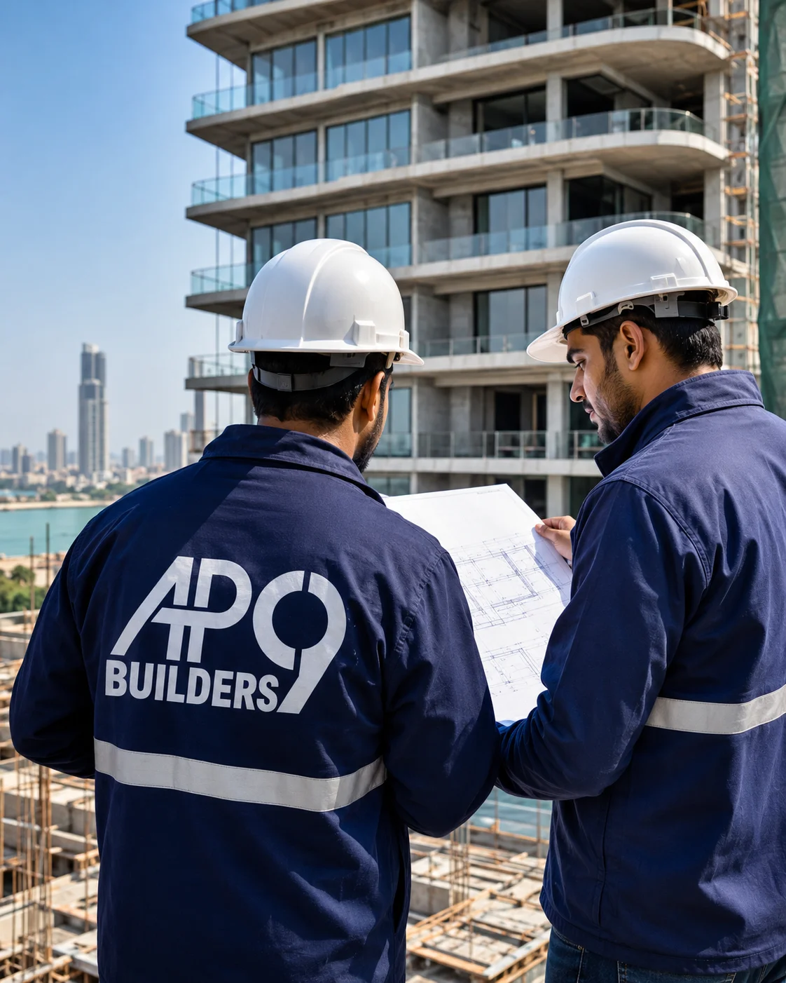 AP9 Builders professionals at a residential construction site